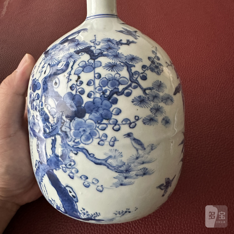 明崇祯 青花喜上眉梢图酒壶 - 图12